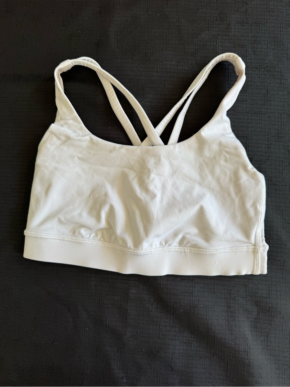 Lululemon Women's White Strappy Sports Bra (w/out pads) - size 2